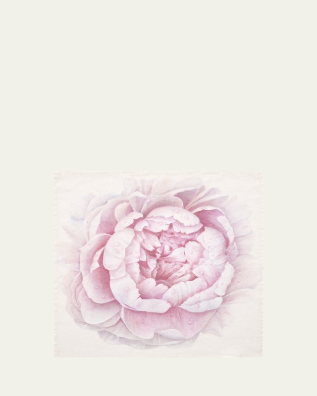 Painted Peony Napkin, 20"Sq.